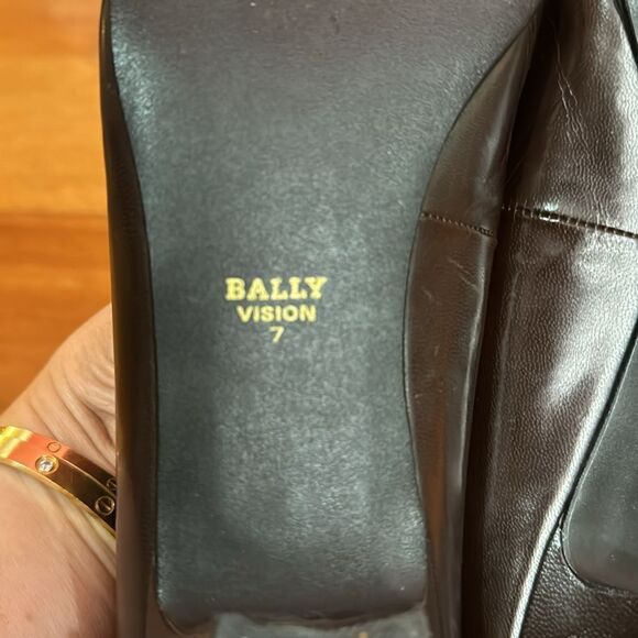 Bally Vintage Vision 7 Burgundy leather flat size 10 - Picture 6 of 11